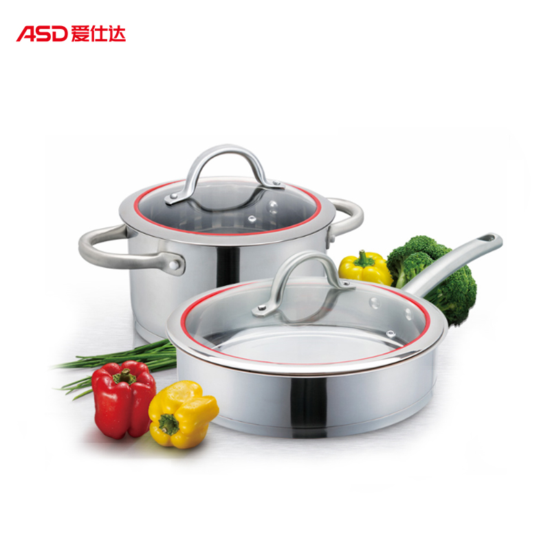 愛(ài)仕達不(bù)鏽鋼套裝鍋具二件(jiàn)套PS02B1Q