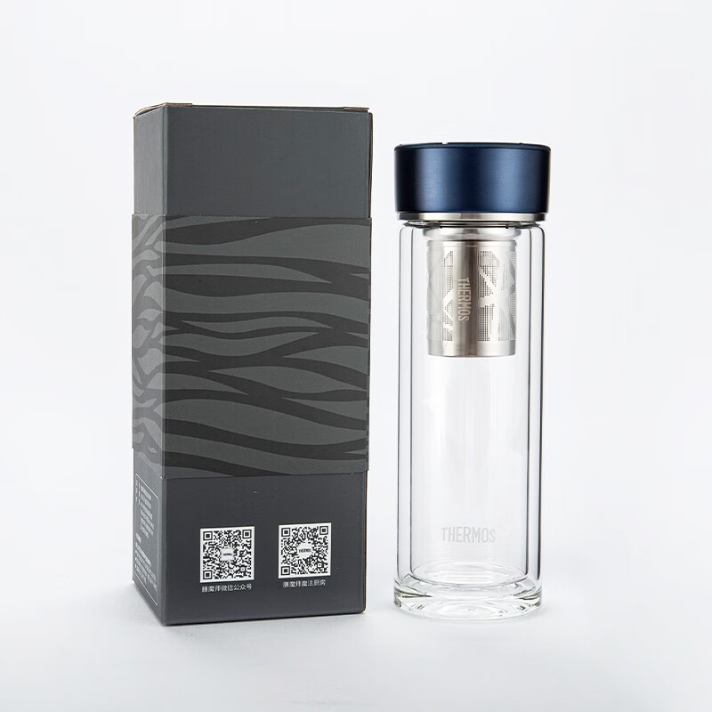 膳魔師(shī)雙層玻璃杯茶杯 TCGD-400 茶水(shuǐ)分(fēn)離(lí)辦公商務 耐高(gāo)溫